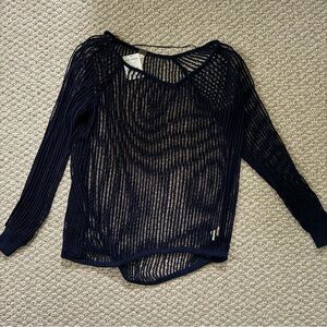 NWT Free People Crochet V Neck Sweater